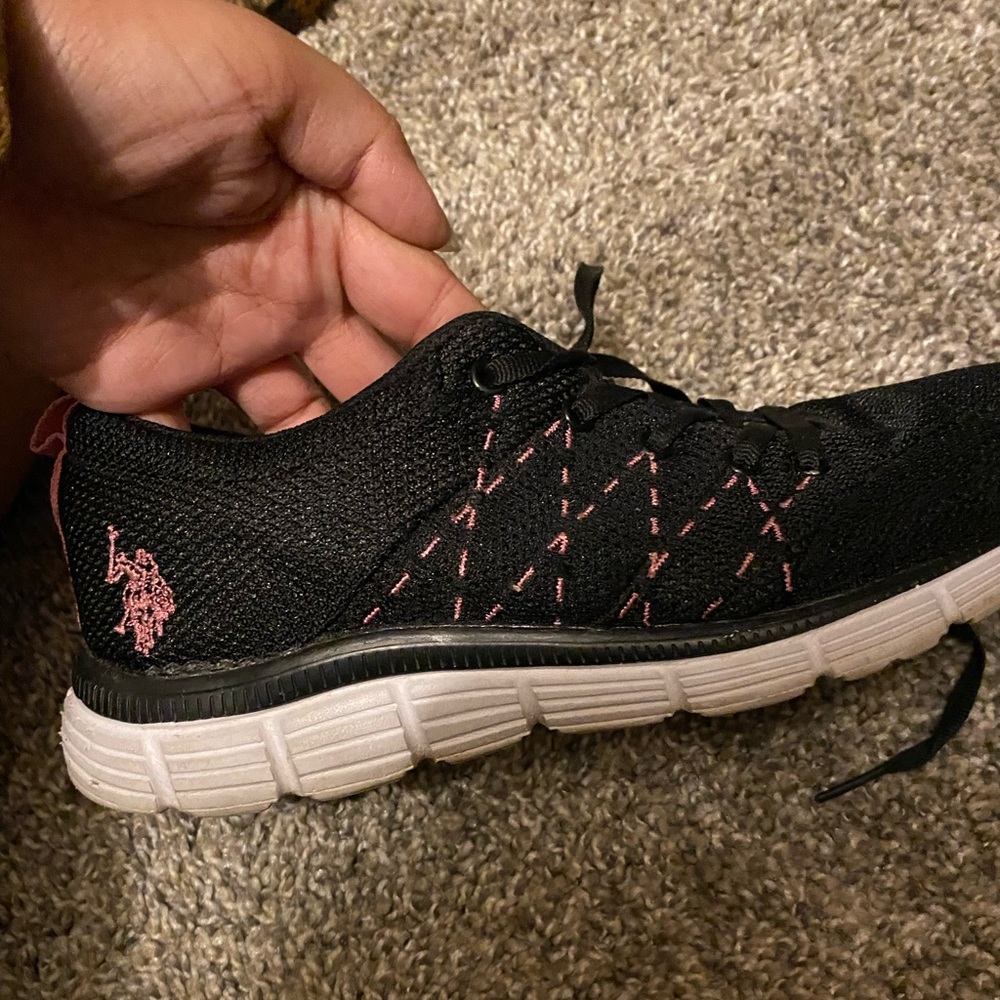 Ralph Lauren us polo black and pink sneakers